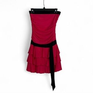 BEBE Hot Pink Strapless Dress